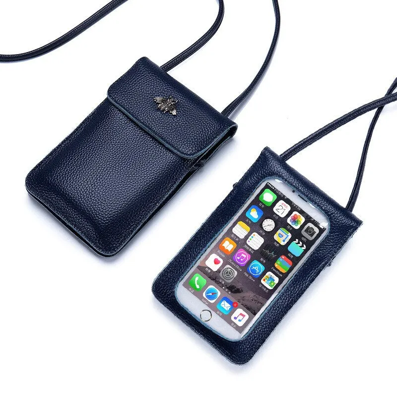 New Small Crossbody Cell Phone Purse for Women, Mini Messenger Shoulder Handbag Wallet with Credit Card Slots Monedero Mujer