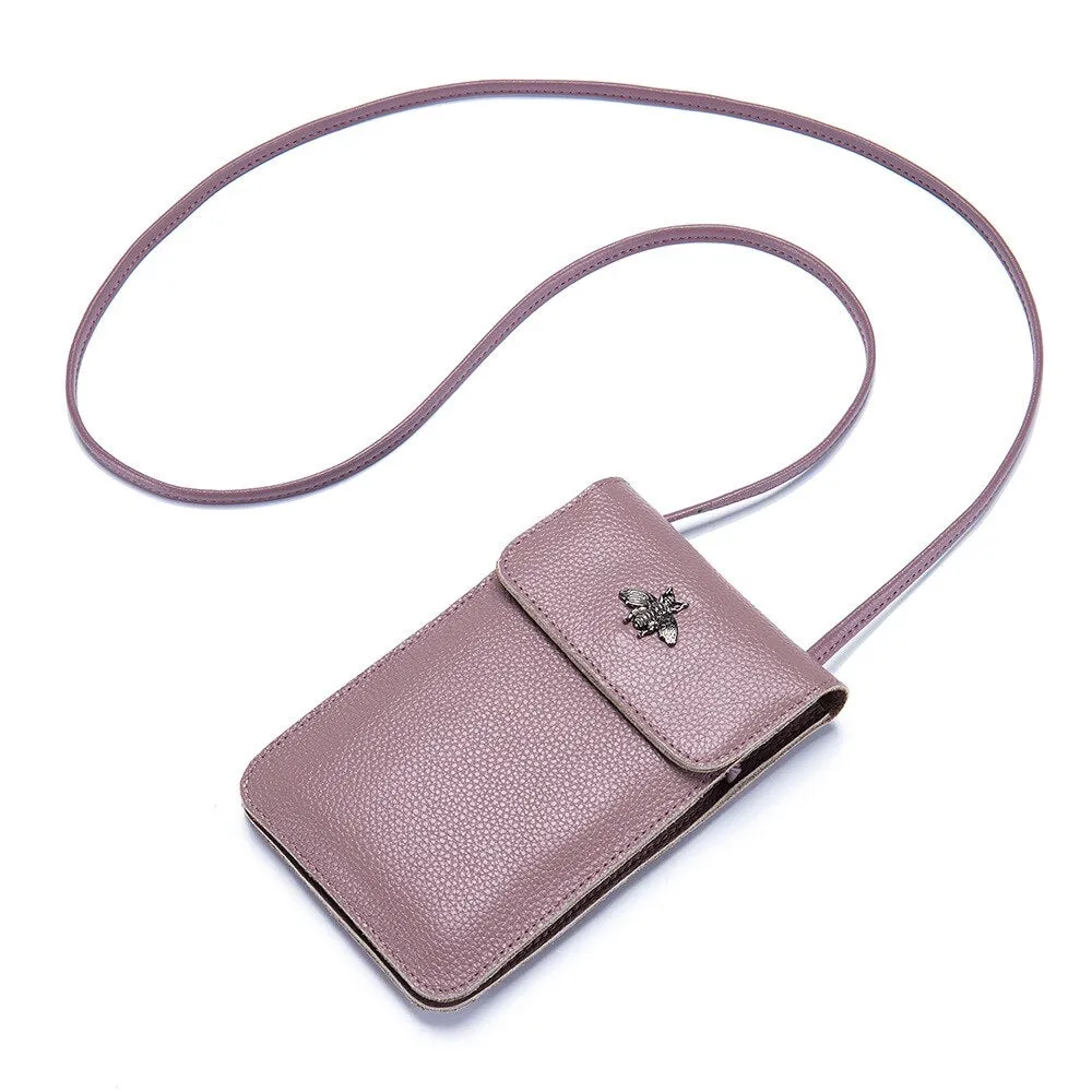 New Small Crossbody Cell Phone Purse for Women, Mini Messenger Shoulder Handbag Wallet with Credit Card Slots Monedero Mujer