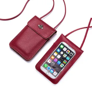 New Small Crossbody Cell Phone Purse for Women, Mini Messenger Shoulder Handbag Wallet with Credit Card Slots Monedero Mujer