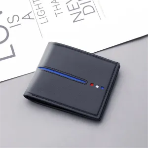 New Style Brand Men&#39;s Coin Wallet Ultra-thin PU Leather Pouch Card Holder Short Portefeuille Homme Without Zipper Dollar Clip