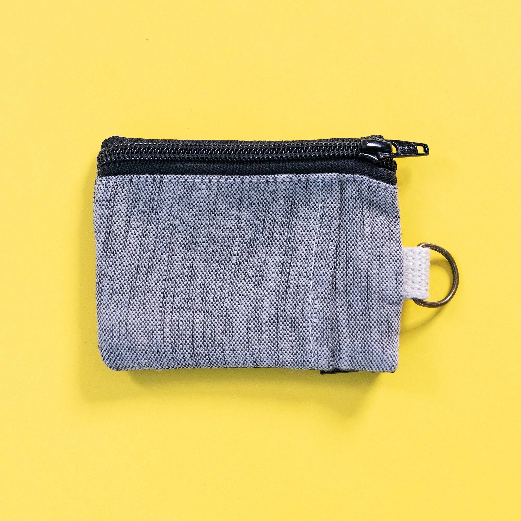 NEWBURGH 100% Organic Linen 2-Way Slim Minimalist Wallet (5.5"x4.5") (OC Thread, YKK Zippers) (99.99% Biodegradable)