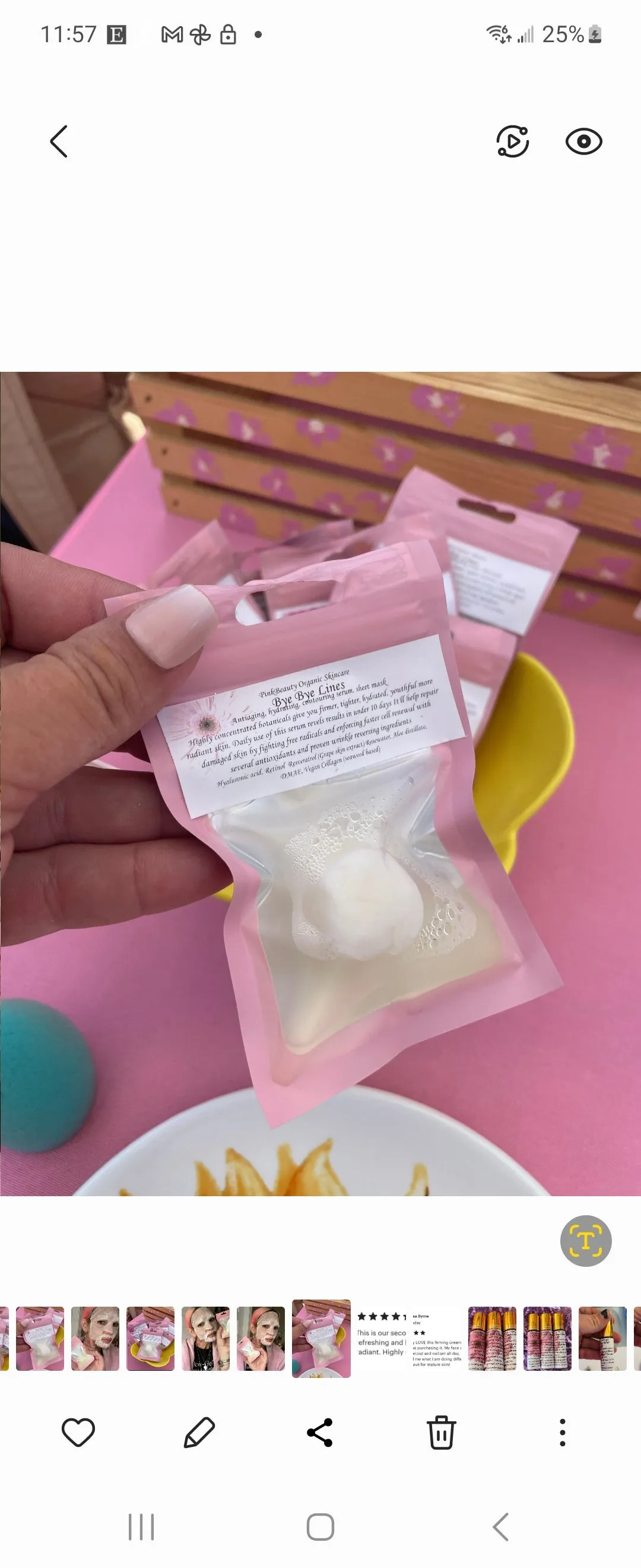 Niacinamide Sheet masks/ Reusable cotton sheet mask