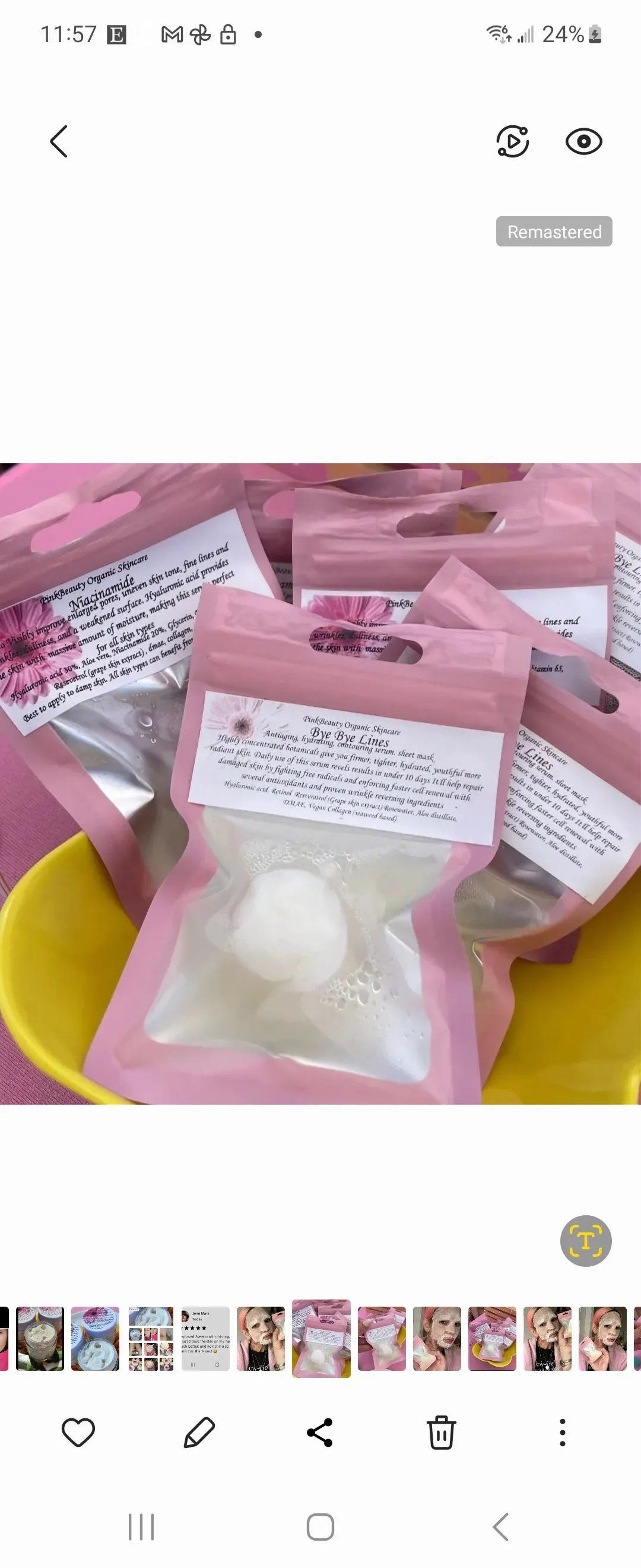 Niacinamide Sheet masks/ Reusable cotton sheet mask