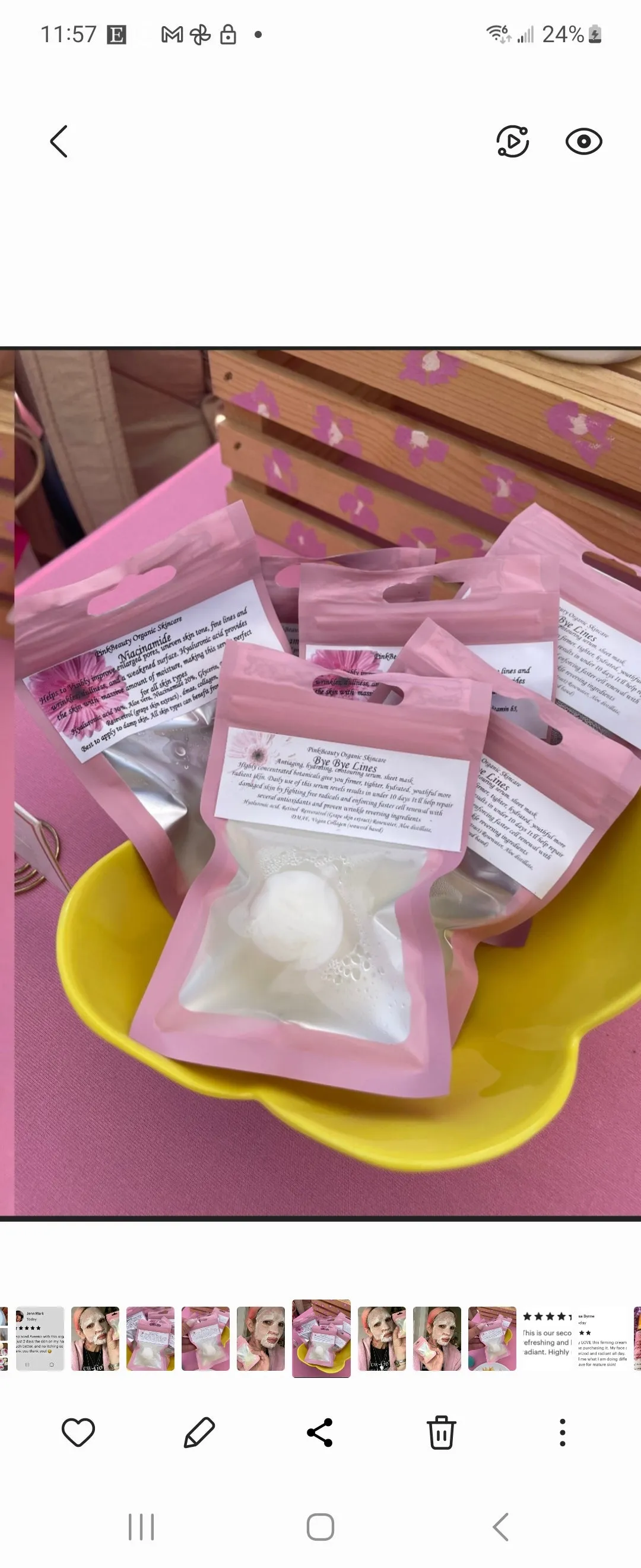Niacinamide Sheet masks/ Reusable cotton sheet mask