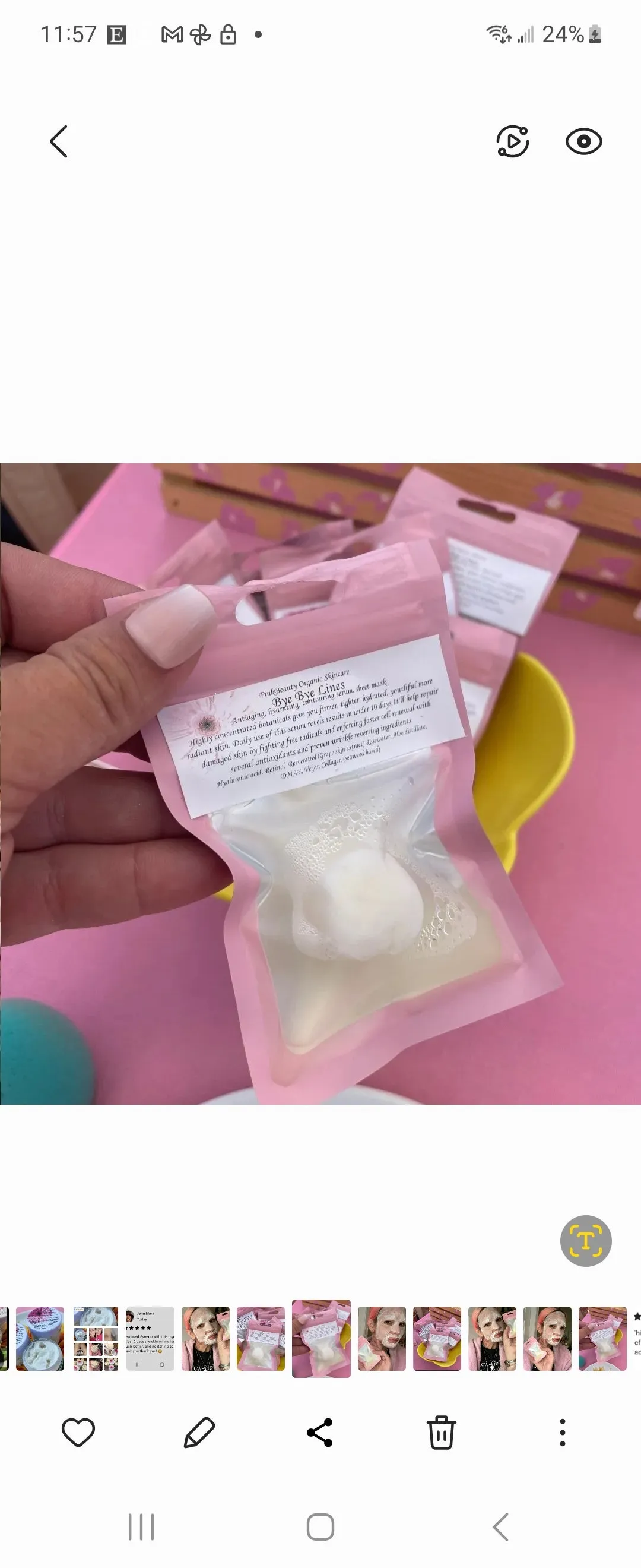 Niacinamide Sheet masks/ Reusable cotton sheet mask