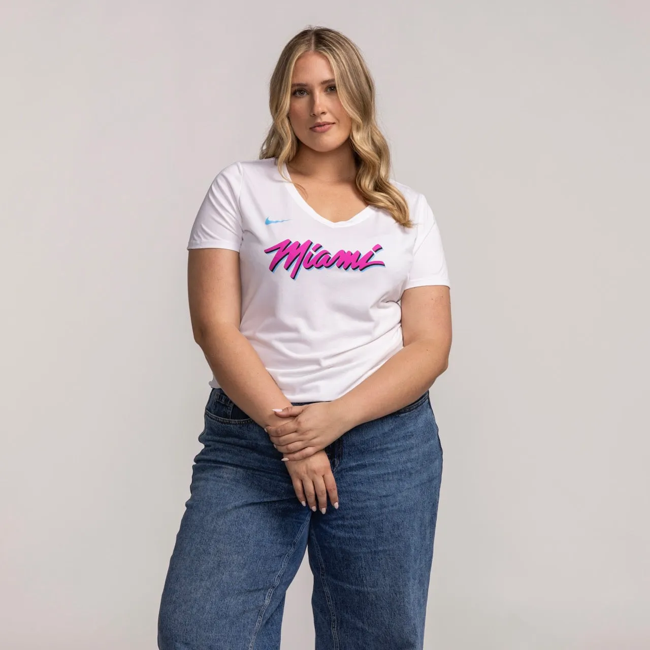 Nike Miami HEAT Original Vice Women's V-Neck Tee