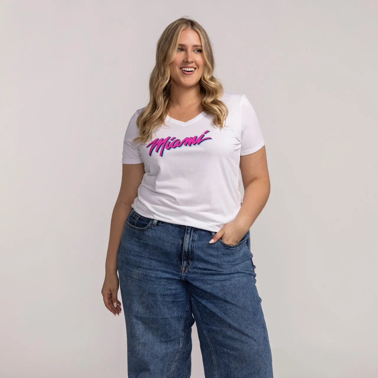 Nike Miami HEAT Original Vice Women's V-Neck Tee
