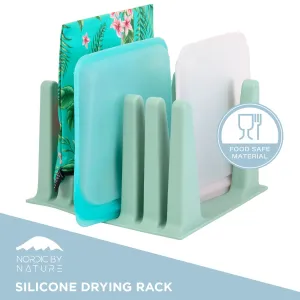 Nordic By Nature Silicone Drying Rack For Reusable Bags - (Sage Green)