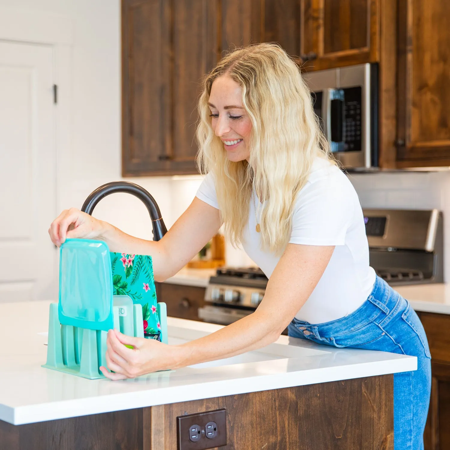 Nordic By Nature Silicone Drying Rack For Reusable Bags - (Sage Green)