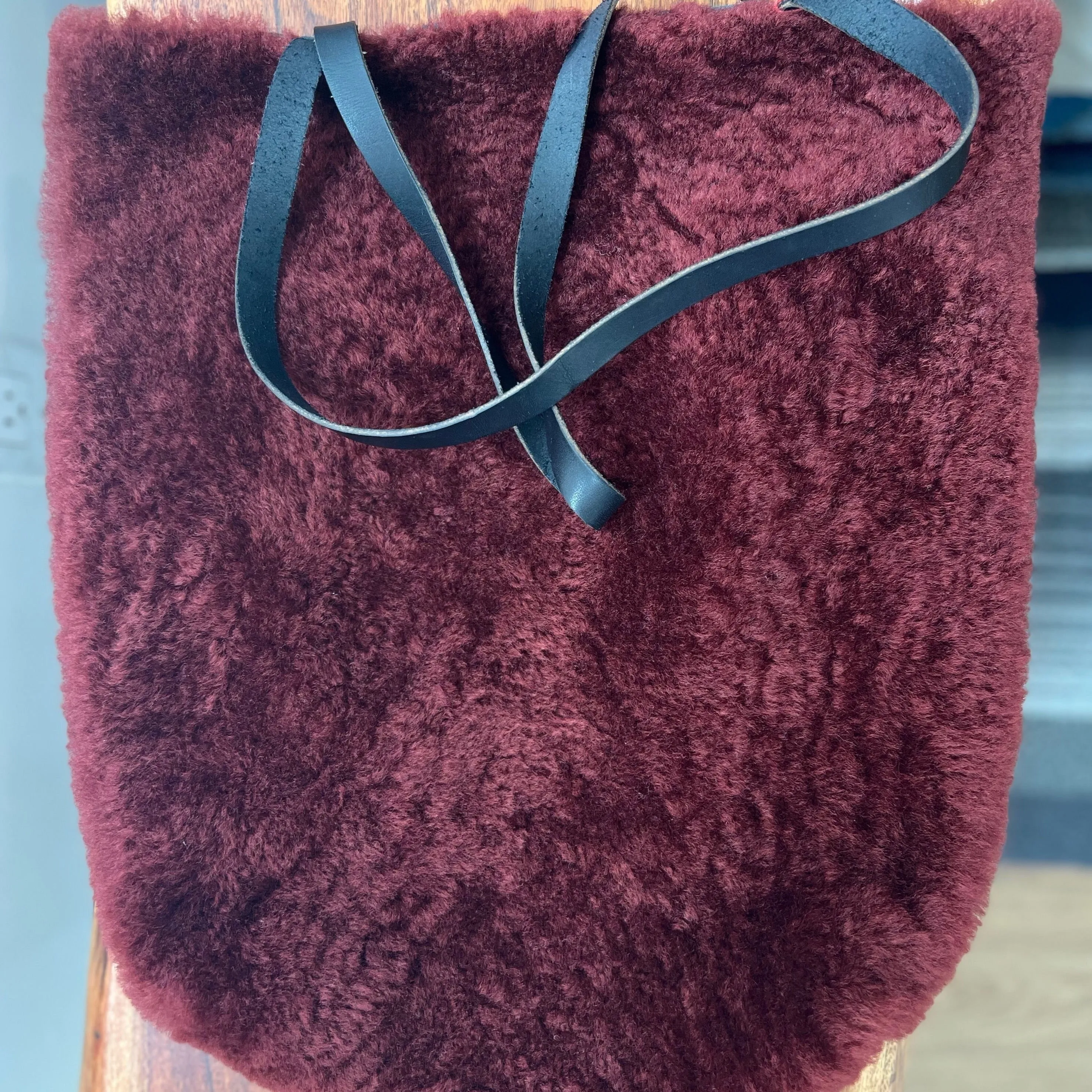 Nothing New - Repurposed Leather Tote Bag - Red