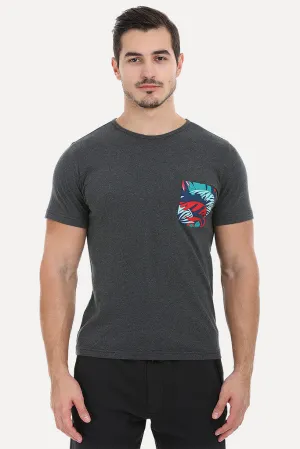 Nylon Printed Pocket Short Sleeve Tee