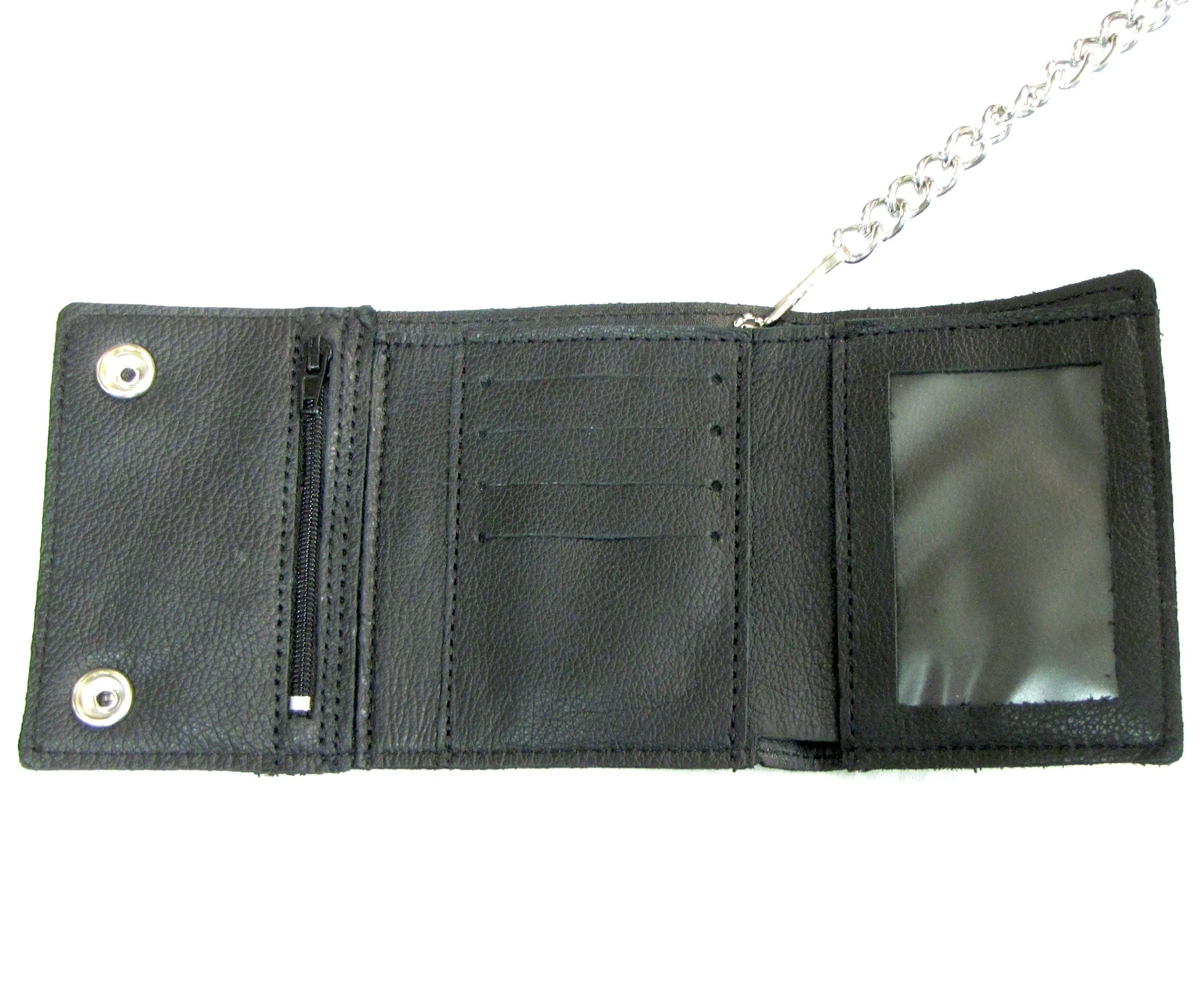 OCF315  Large Tri-Fold Wallet w/ Chain- Olive Camo Print