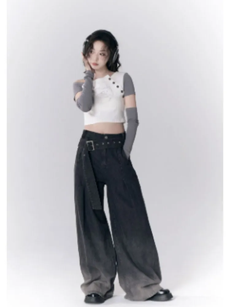 Off-Shoulder Asymmetric T-shirt
