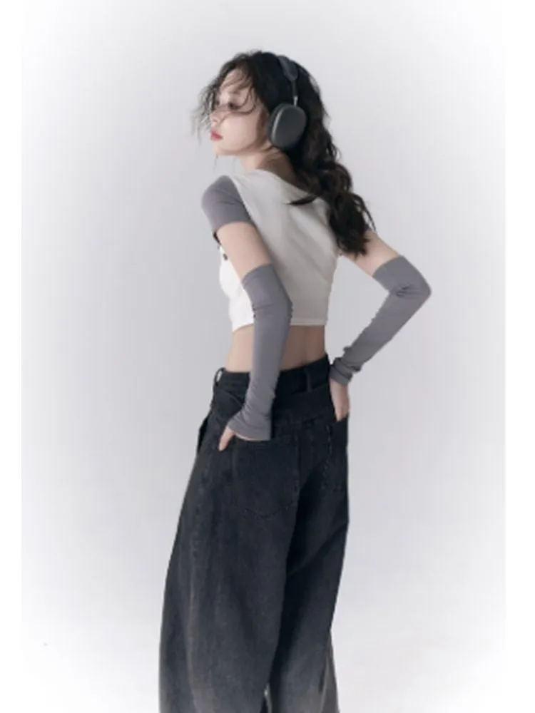 Off-Shoulder Asymmetric T-shirt
