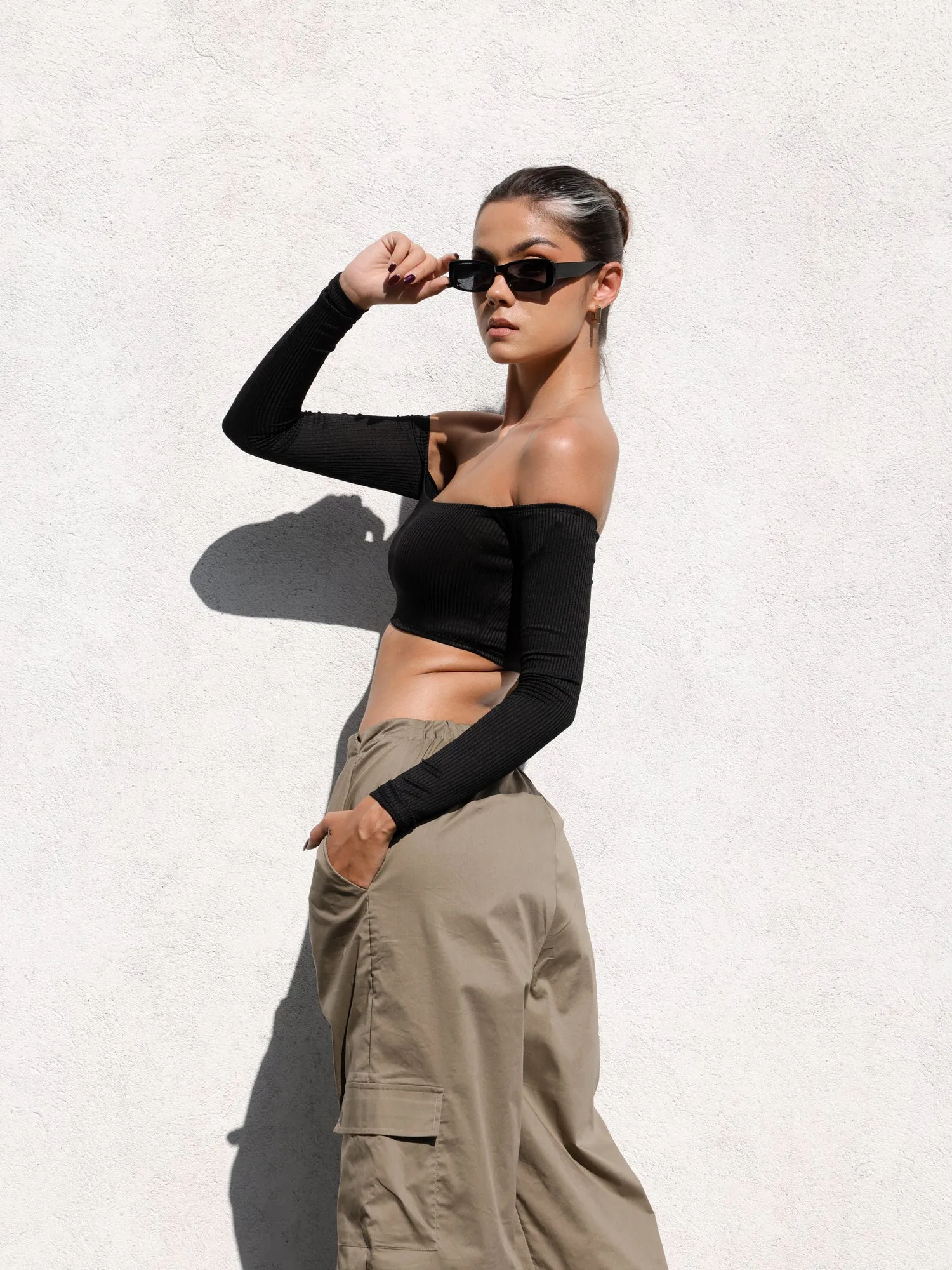 Off- Shoulder Crop Top