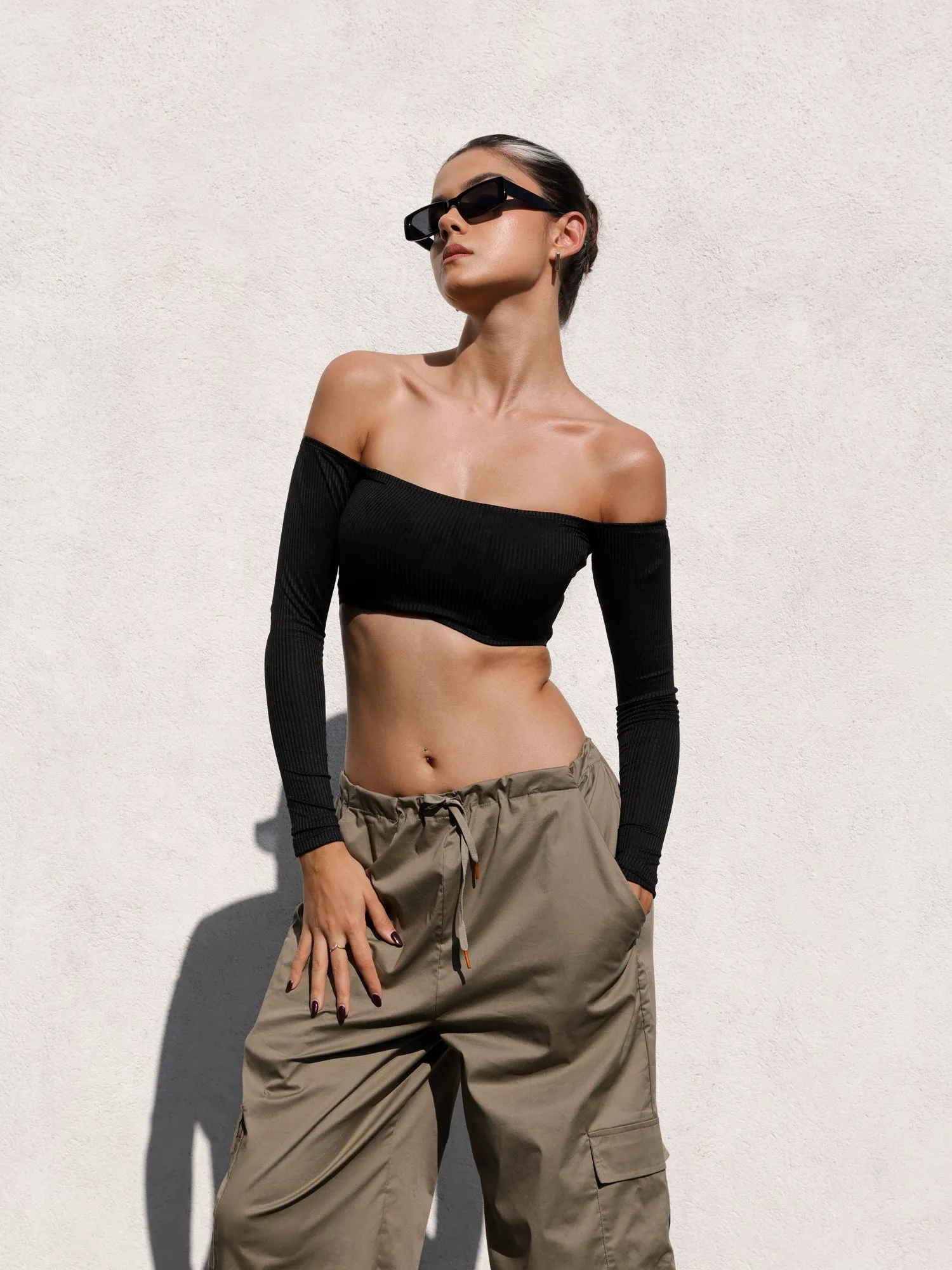 Off- Shoulder Crop Top
