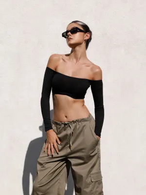 Off- Shoulder Crop Top
