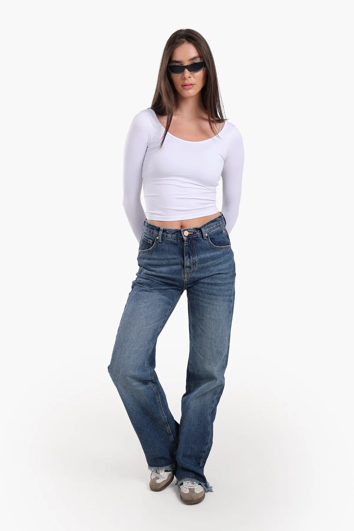 Off-Shoulder Long Sleeve Top