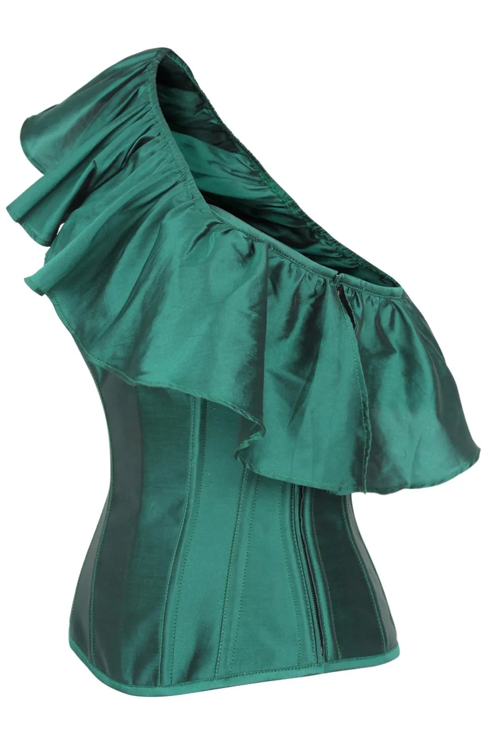 Off the Shoulder Emerald Green Corset Top