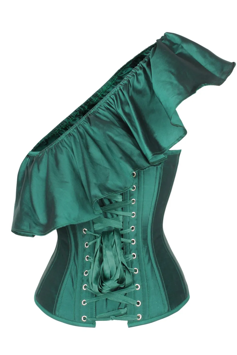 Off the Shoulder Emerald Green Corset Top