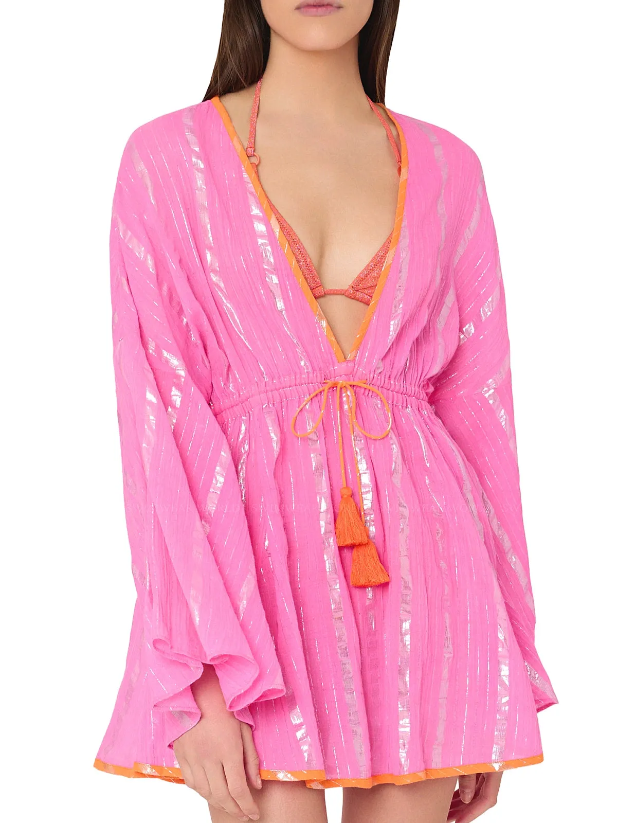 Olympia Lurex Stripe Cover Up ::RET