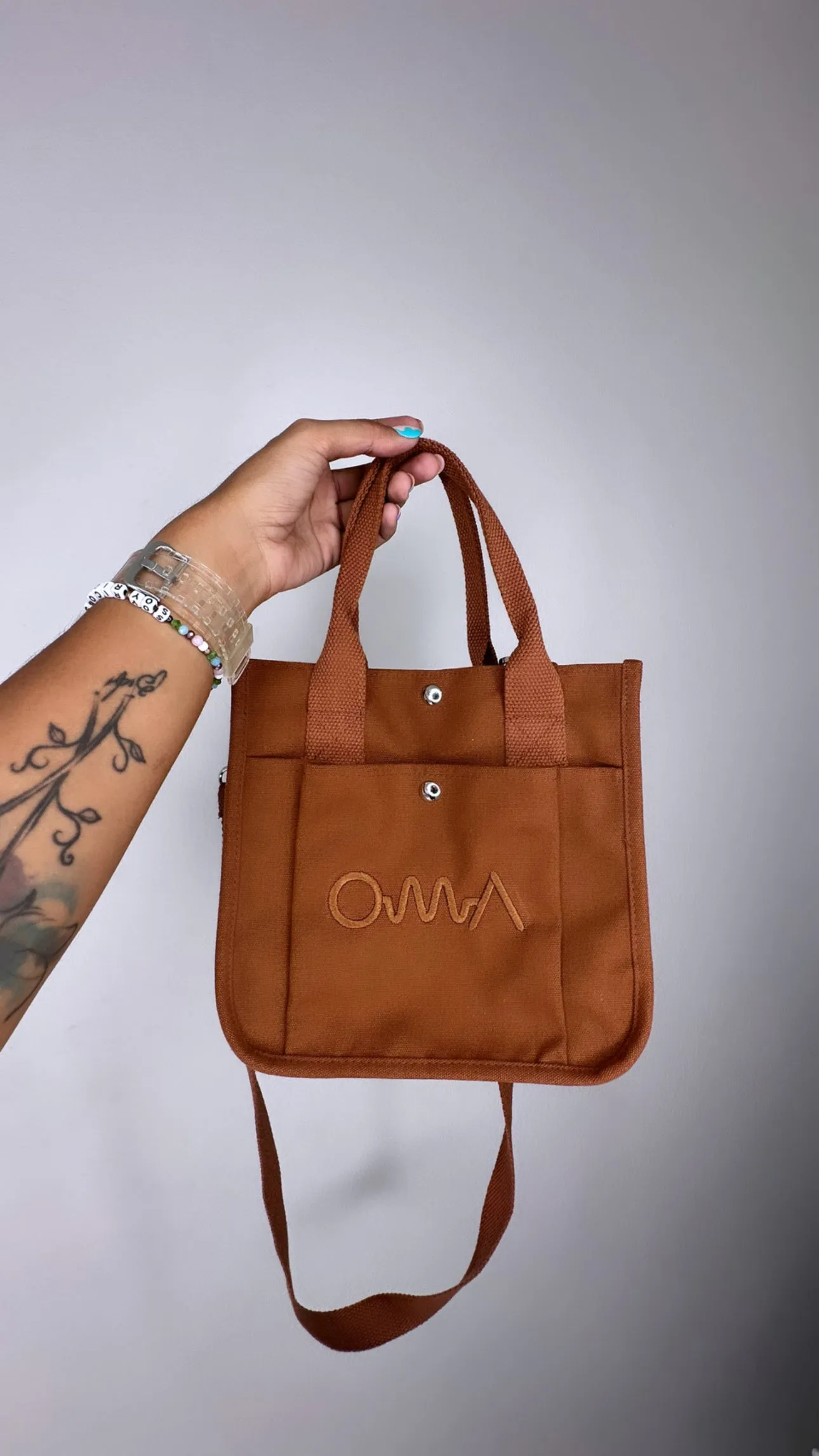 OMA Mini Canvas Tote Bag BROWN