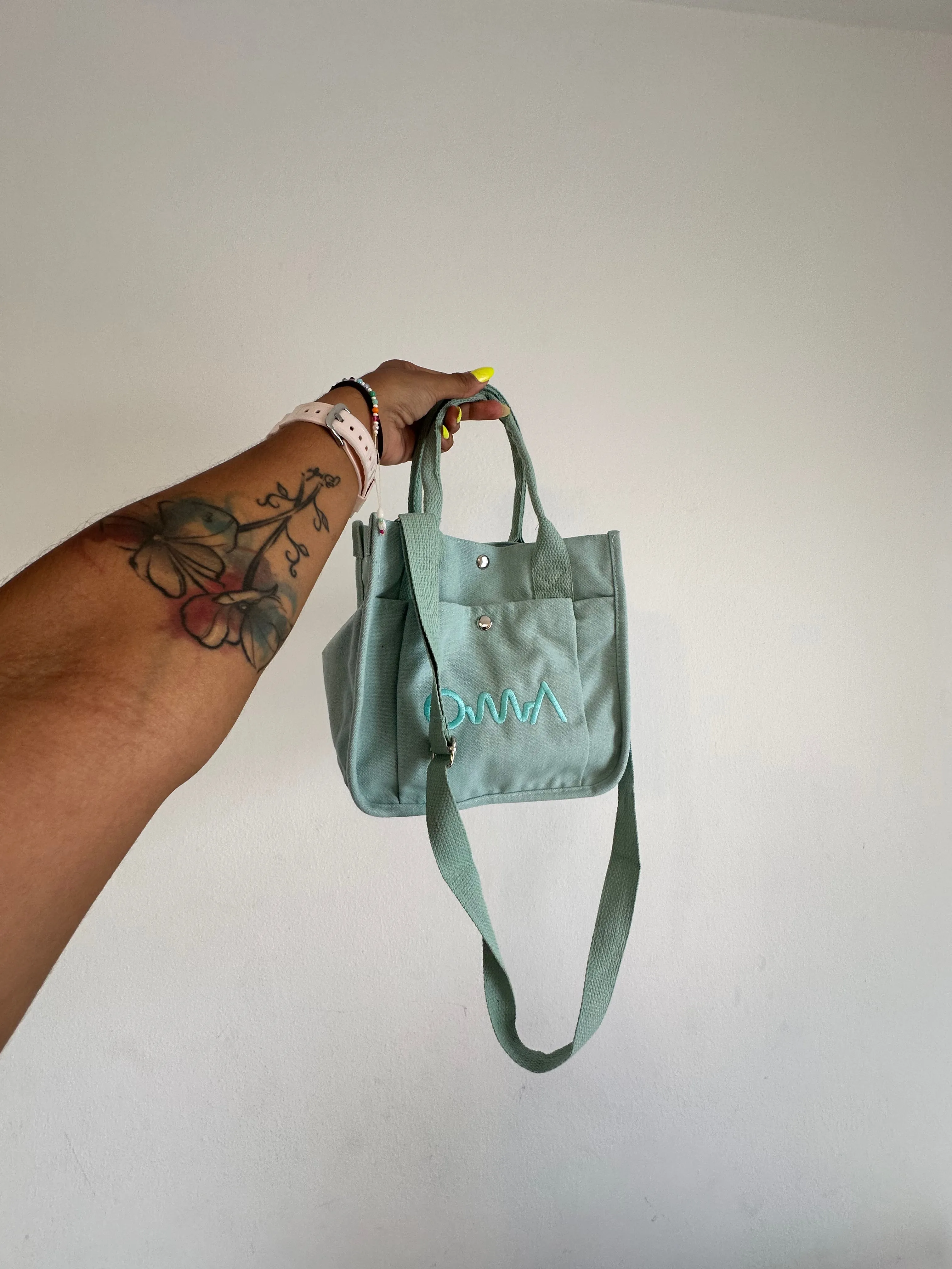 OMA Mini Canvas Tote Bag TEAL