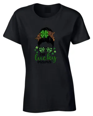 One Lucky mama t-shirt women st patrick's day t-shirt