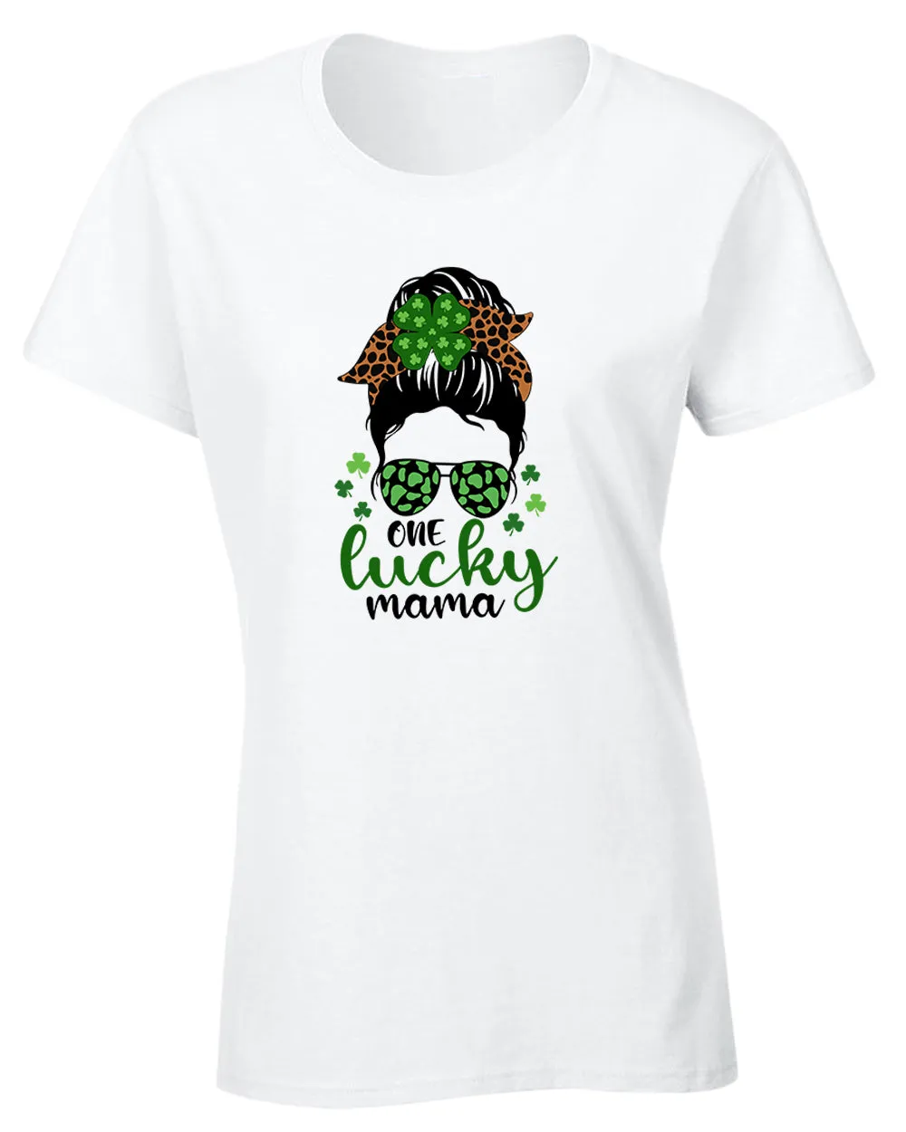 One Lucky mama t-shirt women st patrick's day t-shirt