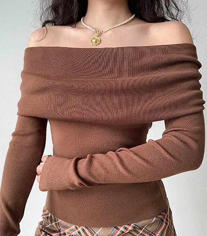 one-shoulder pleated off-shoulder top