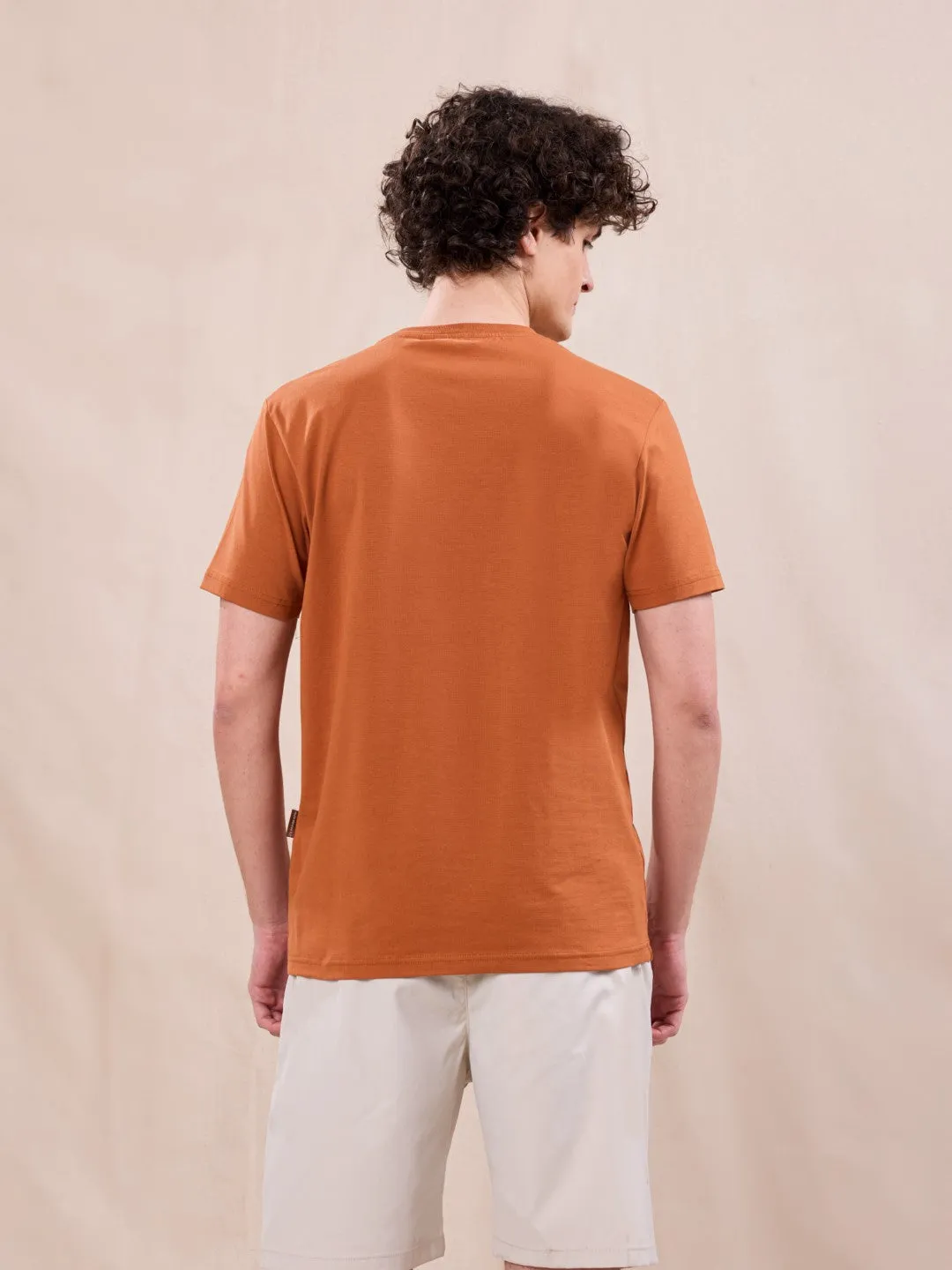 Orange Graphic Print T-Shirt