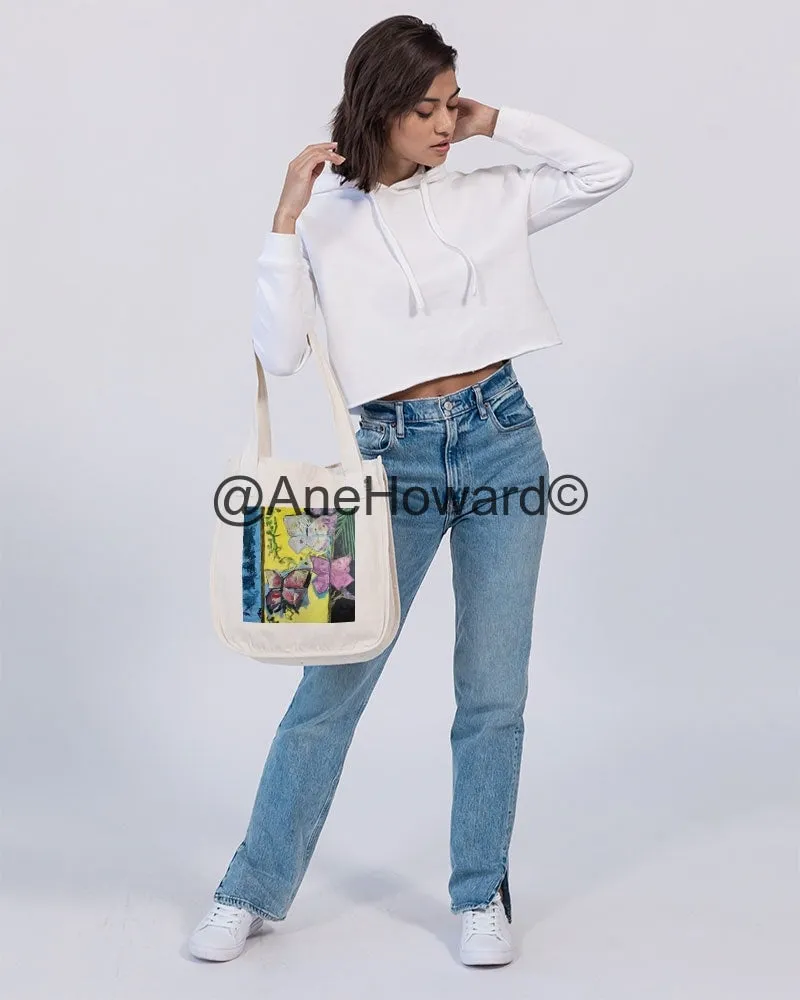 Organic Cotton Canvas Market Tote Papillons and Fern | Econscious