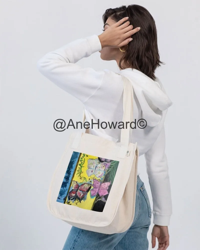 Organic Cotton Canvas Market Tote Papillons and Fern | Econscious