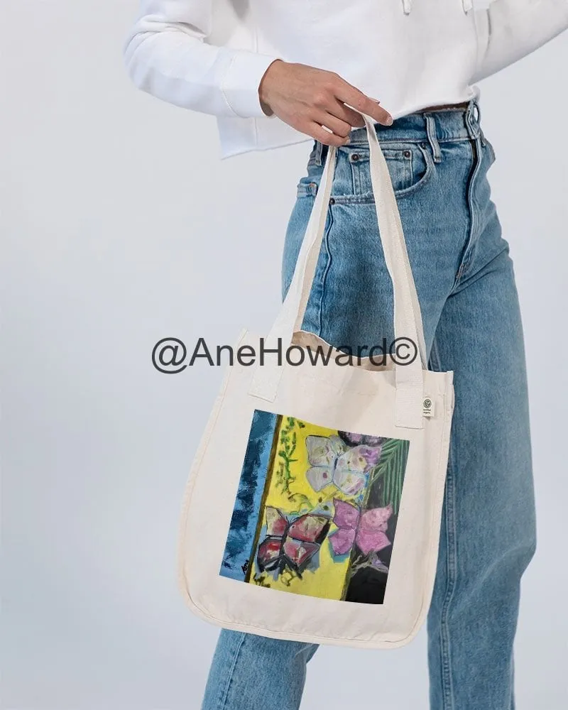 Organic Cotton Canvas Market Tote Papillons and Fern | Econscious