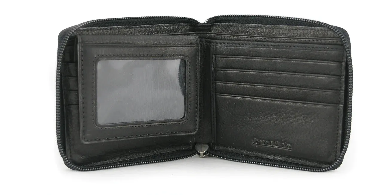 Osgoode Marley RFID Passcase Leather Zippered Wallet- 1225