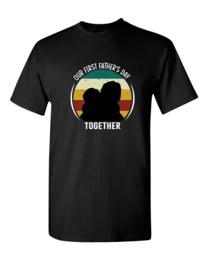 Our first father's day together t-shirt, daddy and kid tees