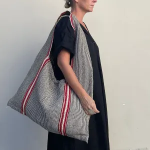 Oversized Tote Red Line