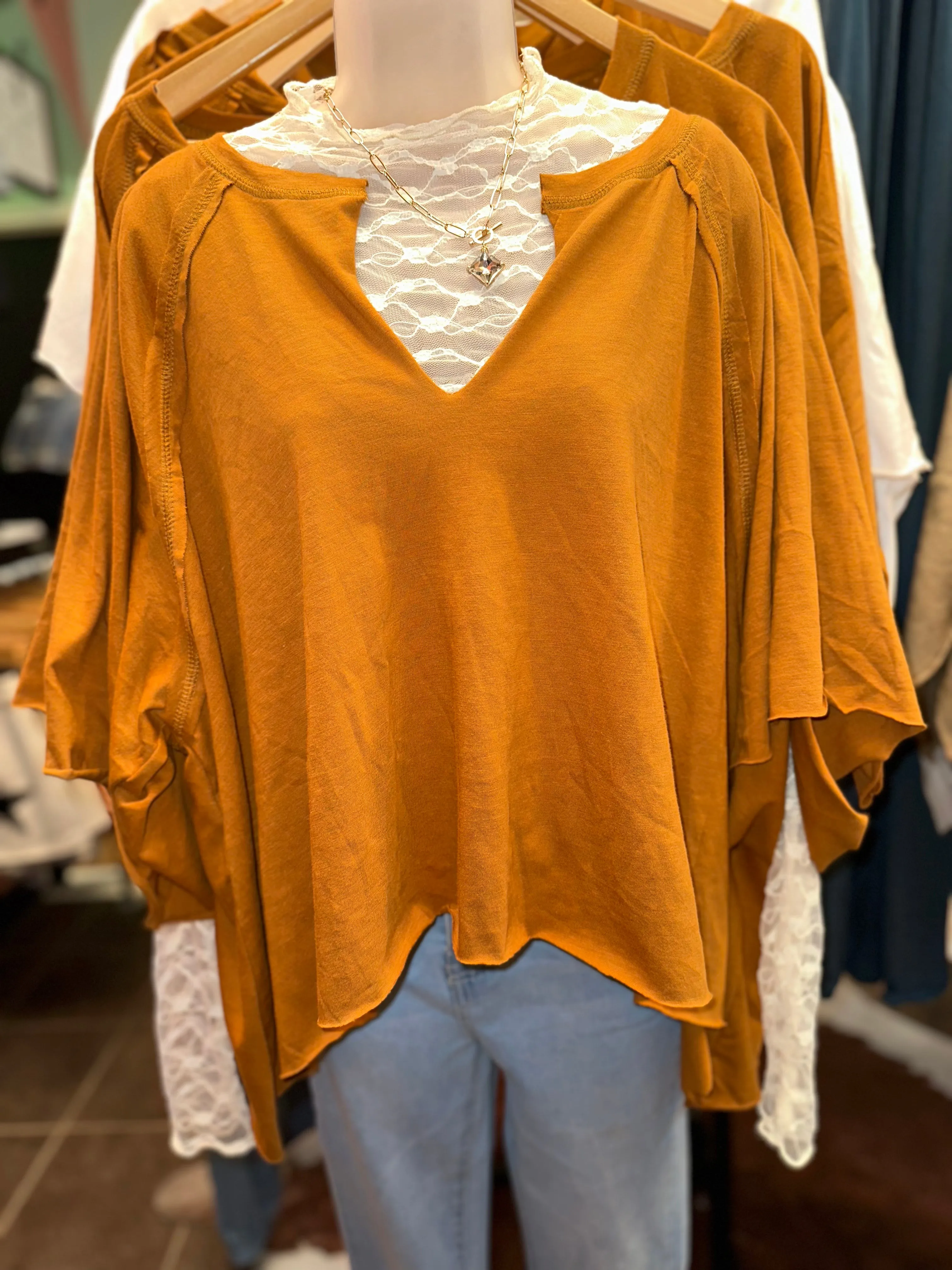 Oversized V-Neck Tee