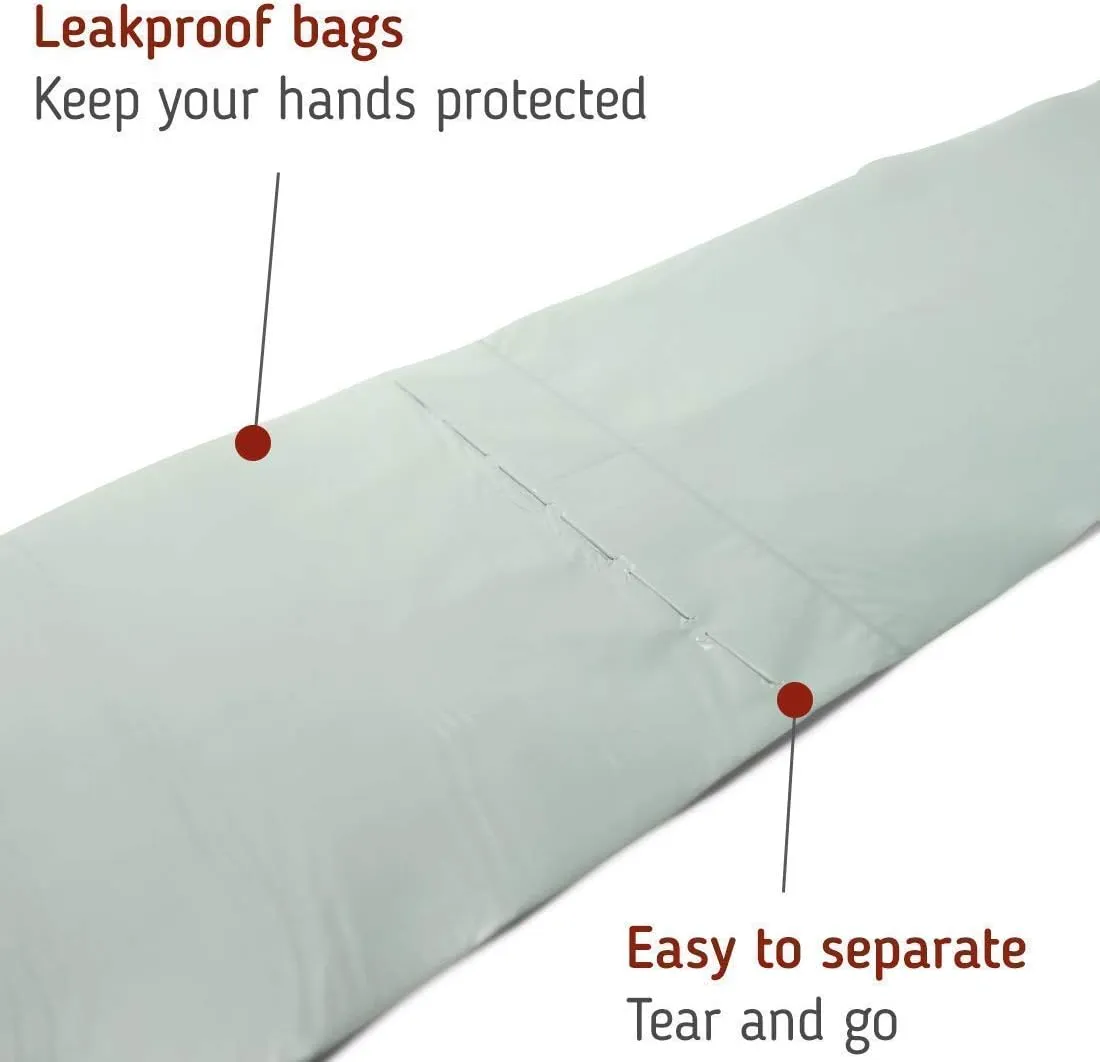 Oxo-Biodegradable Poop Bags - 8 Extra-Thick Rolls of Unscented Poop Bags