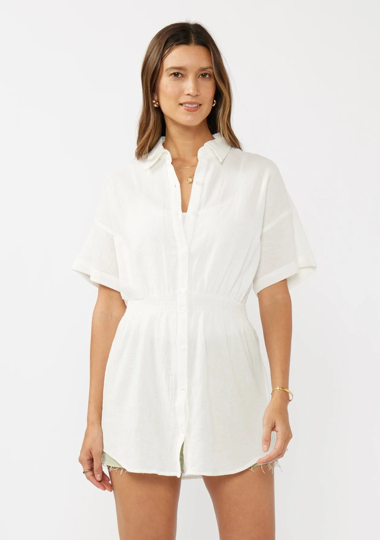 Palladia Smocked Tunic Top