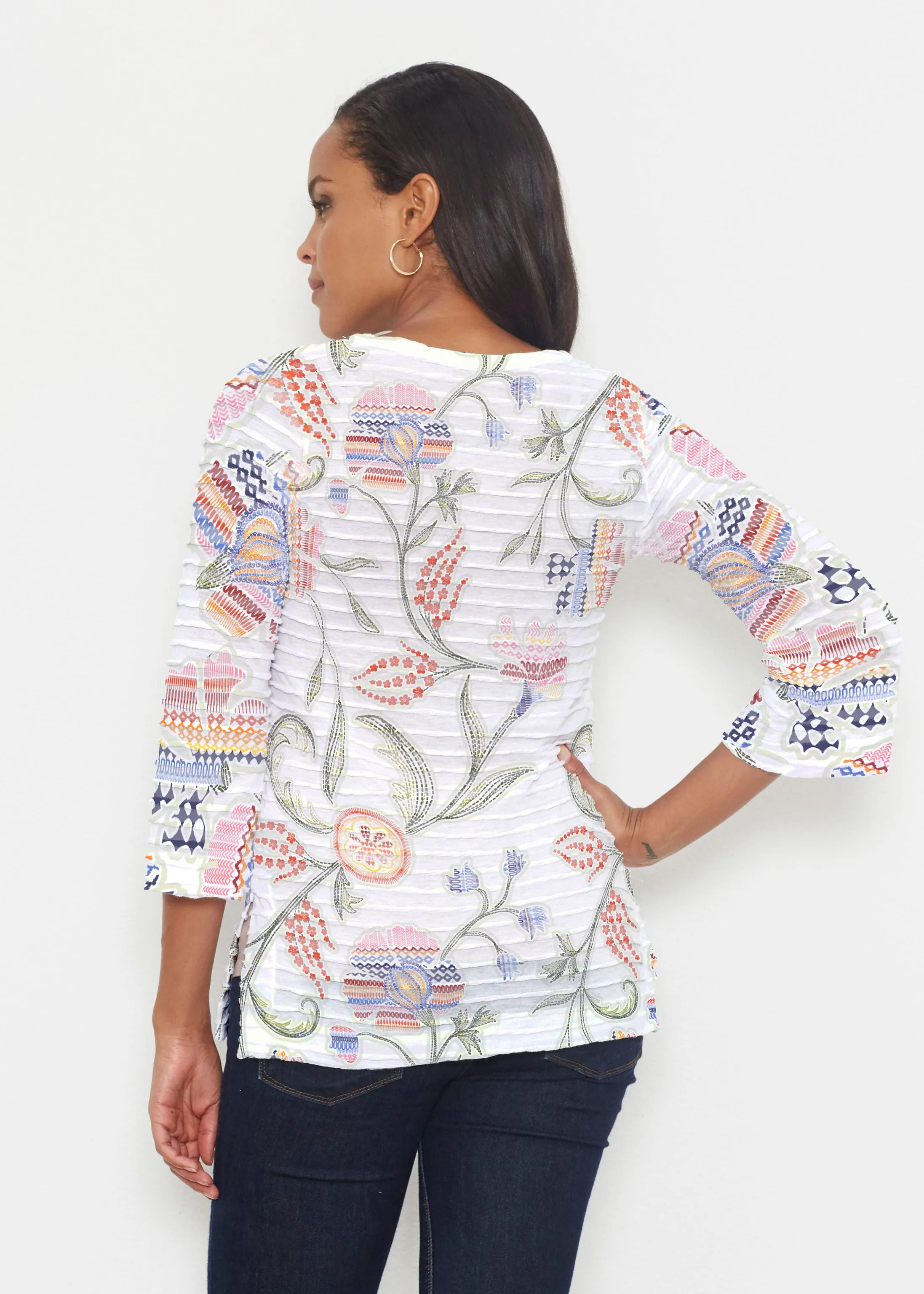 Patterns at Play (7806) ~ Banded 3/4 Bell-Sleeve V-Neck Tunic