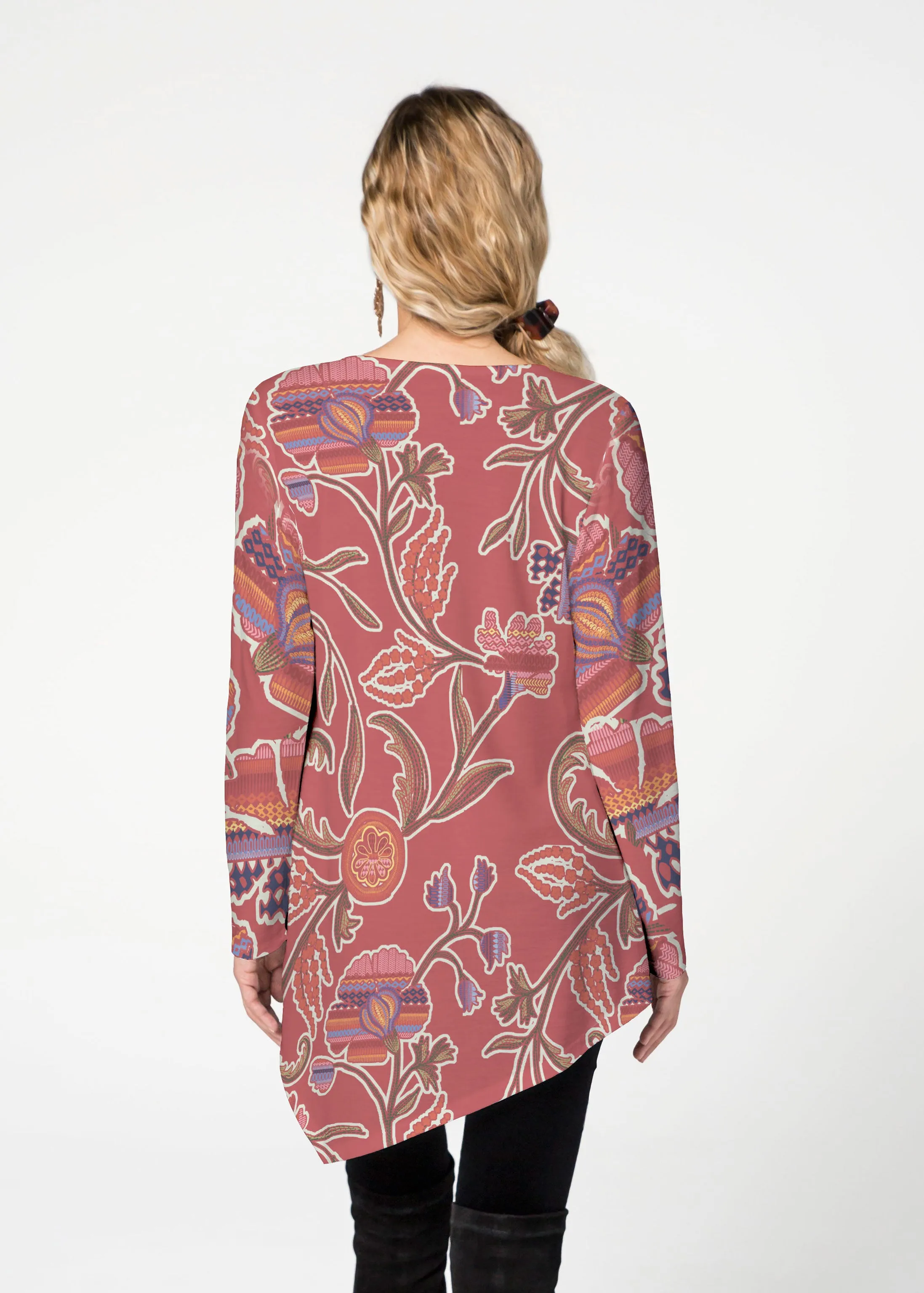 Patterns at Play Apricot (7826) ~ Asymmetrical French Terry Tunic