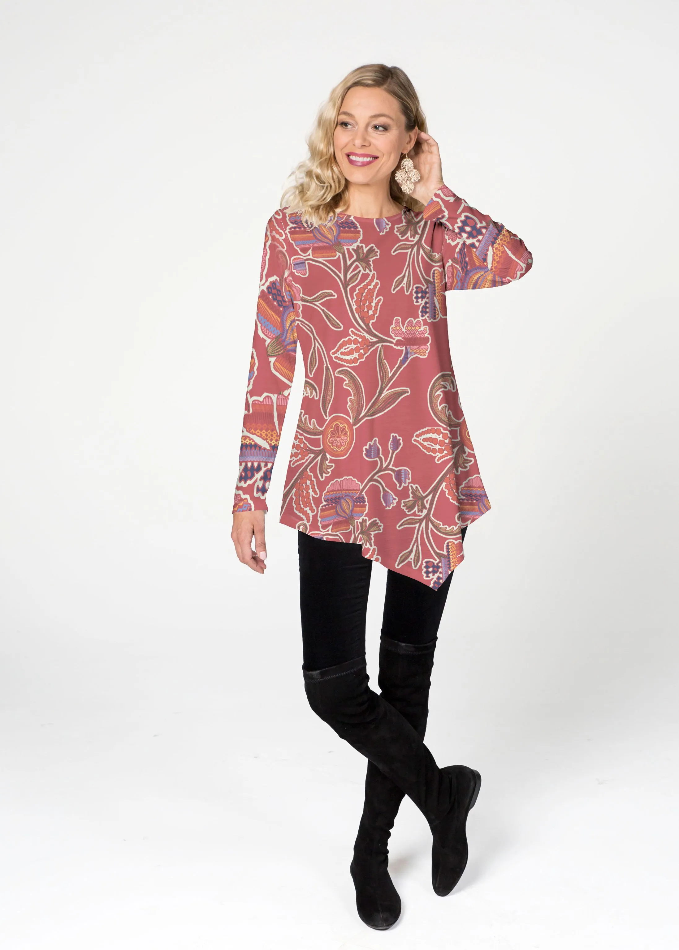 Patterns at Play Apricot (7826) ~ Asymmetrical French Terry Tunic
