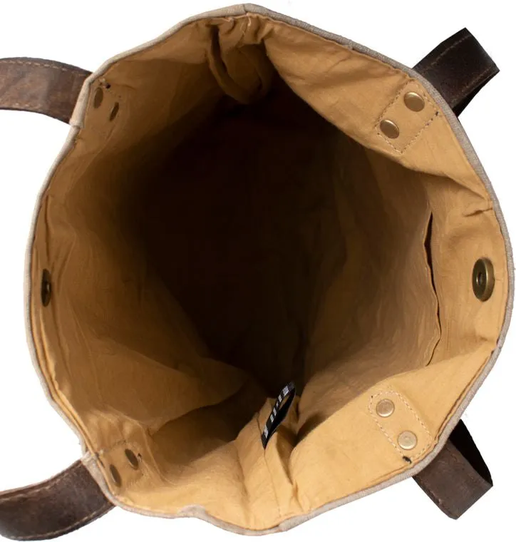 Peace Flag Recycled Military Tent Tote