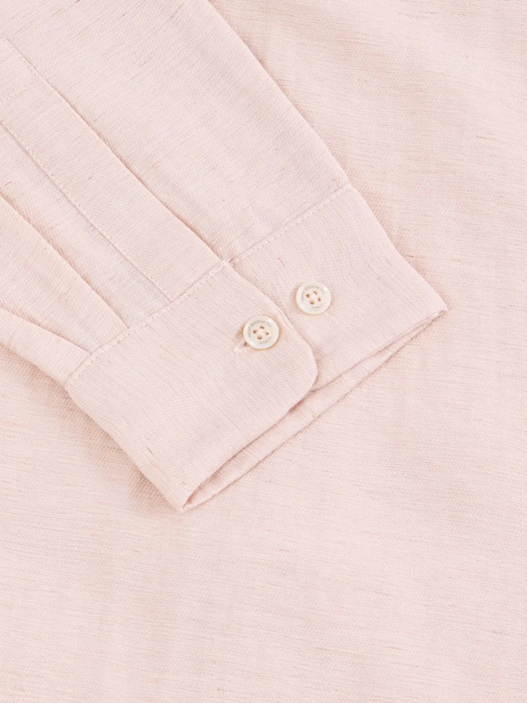 Peach Plain Full Sleeves Shirt