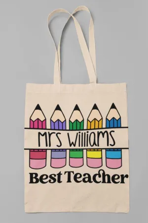 Personalised Best Teacher Bag