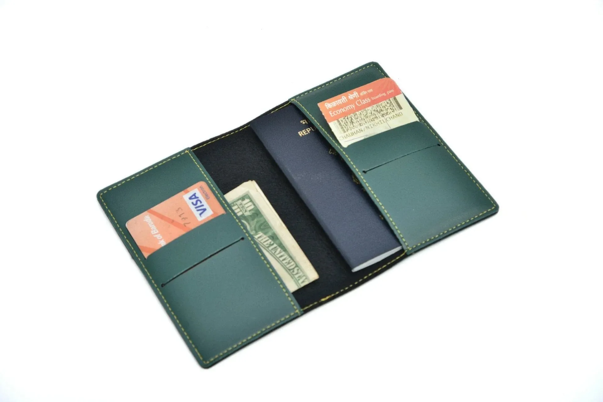 Personalised Pastel Temperature Display Bottle & All in One Men's Combo (4 pcs)  - Olive Green