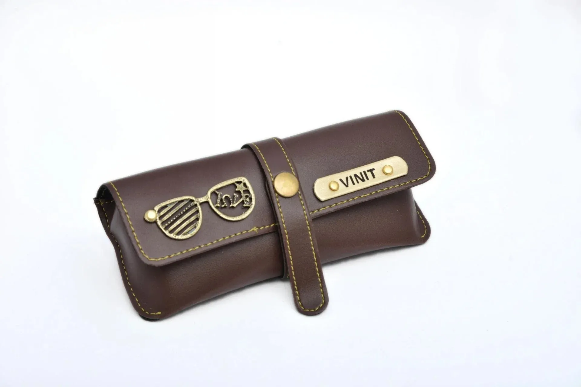 Personalised Violet Classic Smart Bottle (1 Litre) & All in One Men's Combo (4 pcs) - Brown