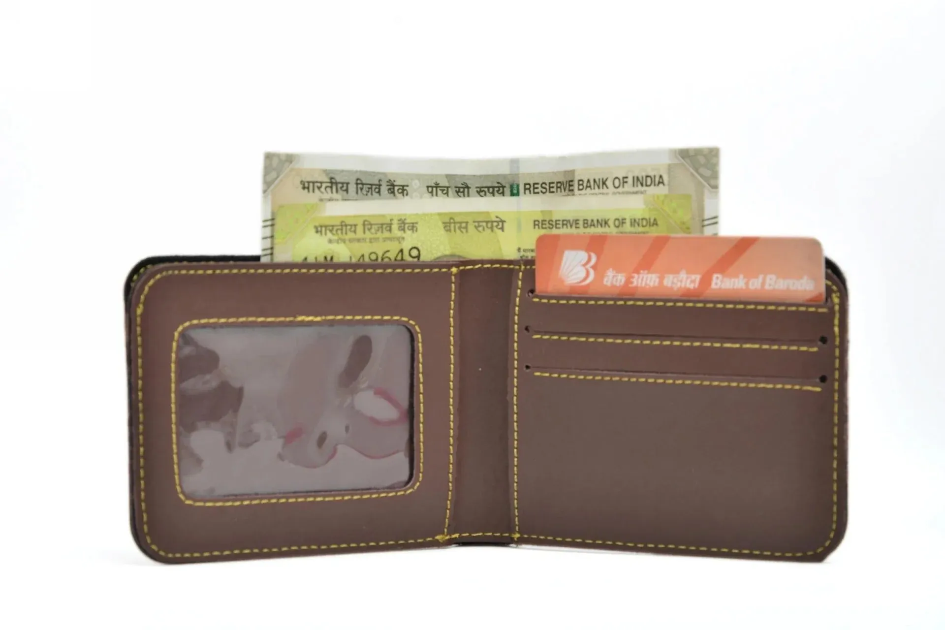Personalised Violet Classic Smart Bottle (1 Litre) & All in One Men's Combo (4 pcs) - Brown