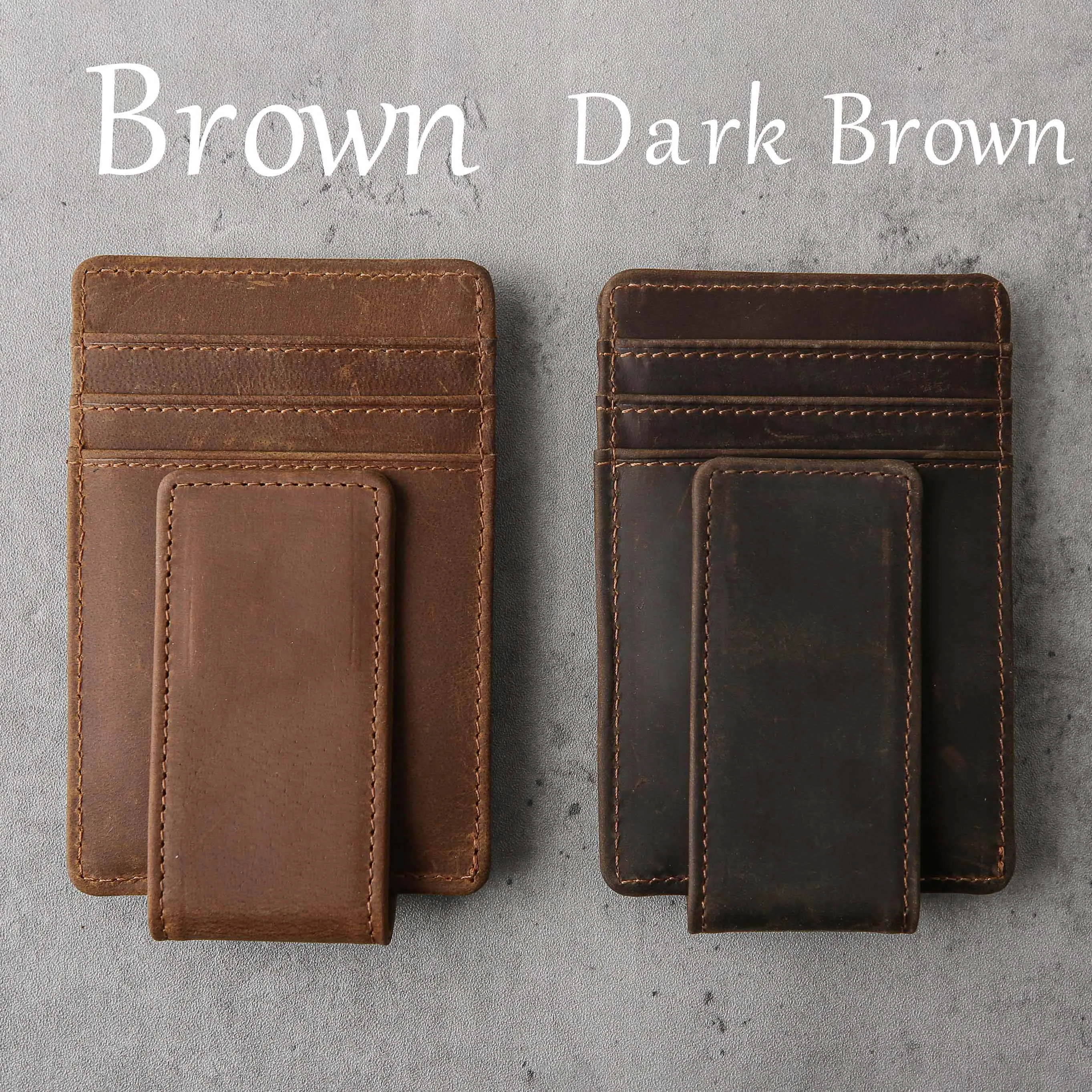 Personalized Leather Magnetic Money Clip Air Tag Money Clip Mens Gift Air Tag Holder